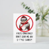 Ik haat Kerstmis Feestdagenkaart (Staand voorkant)