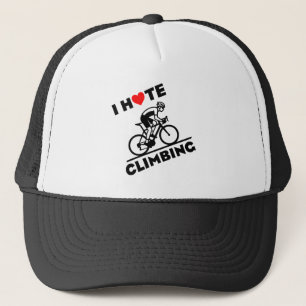 Ik haat klimmen met fietsen trucker pet