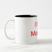 Ik haat maandag tweekleurige koffiemok (Links)