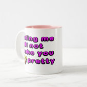 Ik haat me... tweekleurige koffiemok (Voorkant links)