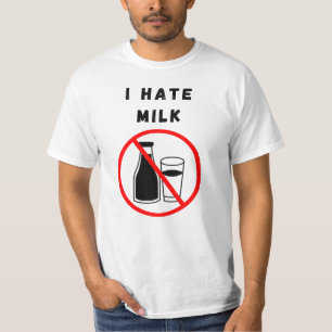 Ik haat melk t-shirt