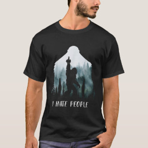Ik haat mensen Bigfoot Funny Bigfoot Camping Cadea T-shirt