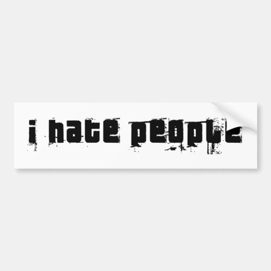 Ik haat mensen bumpersticker (Voorkant)