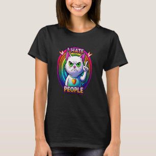Ik haat mensen die een misantroop zijn, chagrijnig t-shirt