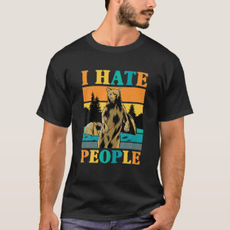 Ik haat mensen die , grappige Camping Trekking Bea T-shirt