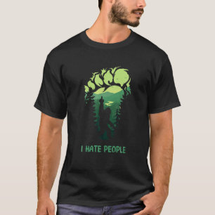 Ik haat mensen die op de rand van de migfoot vecht t-shirt