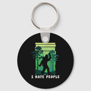 Ik haat mensen - grappige Bigfoot middelvinger Sas Sleutelhanger