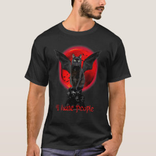 Ik haat mensen kat Halloween T-shirt