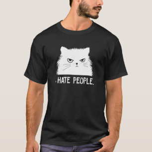 Ik haat mensen kat katje zeggen miauw kat t-shirt