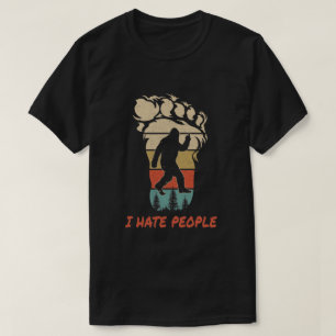 Ik haat mensen met een muurtje gemene vinger t-shirt