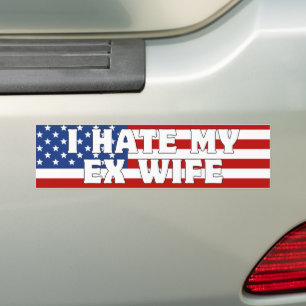 IK HAAT MIJN EX VROUW - BUMPERSTICKER STICKER