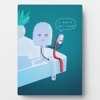 Ik haat mijn werk fotoplaat