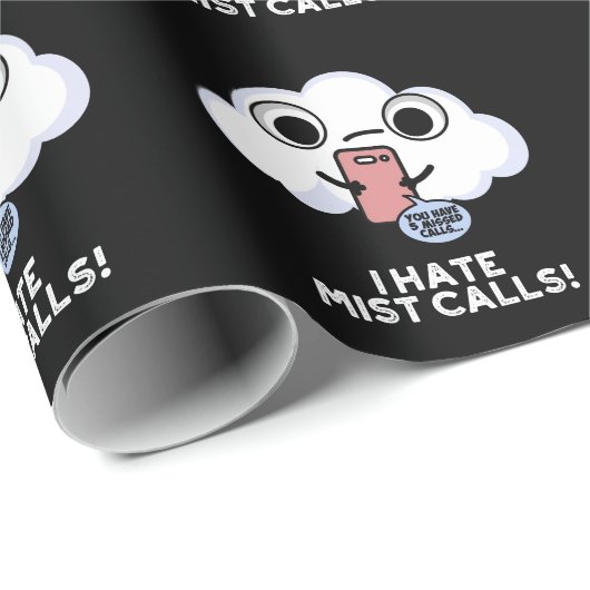 Ik haat mist noemt grappige wolk pun donker BG Cadeaupapier (Rol Hoek)