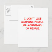 ik haat morgens briefkaart (Voorkant / Achterkant)