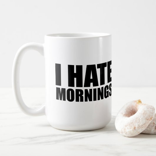Ik haat morgens koffiemok (Met donut)