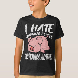 Ik haat Morning. Lazy Animal T-shirt