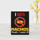 Ik haat Nachos Shirt Funny niet zoals Nachos Anti Kaart (Gele Bloem)