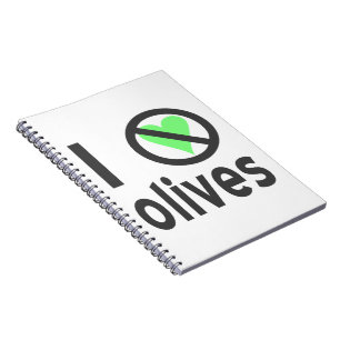 Ik haat olijven geen liefde notitieboek