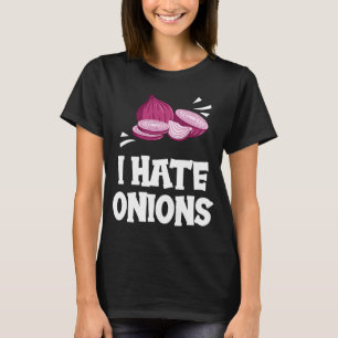 Ik haat Onions Red PicGERookte uien T-shirt
