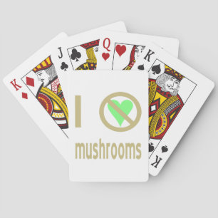 Ik Haat Paddenstoelen Geen Liefde Pokerkaarten
