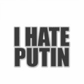 Ik haat Poetin Sticker (Voorkant)