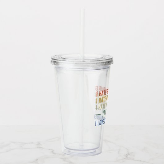 Ik haat programmeren - grappige programmeur I Acryl Drinkbeker (Rechts)