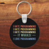 Ik haat programmeren - grappige programmeur I Sleutelhanger (Voorkant)