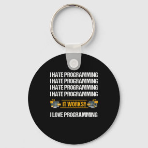 Ik haat Programmeringsprogrammeur Coder Gift Sleutelhanger