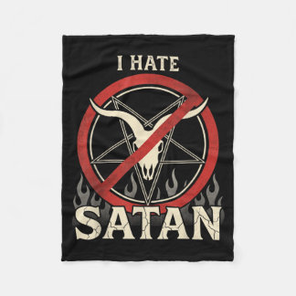 Ik haat Satan Fleece Deken