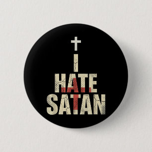 Ik haat Satan Ronde Button 5,7 Cm