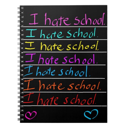 "Ik haat school" Notitieboek (Voorkant)