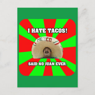 Ik haat Tacos Briefkaart