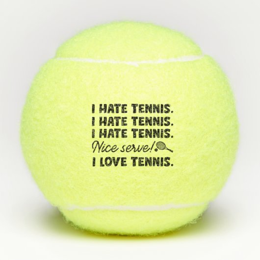 Ik haat Tennis Tennisballen (Voorkant)