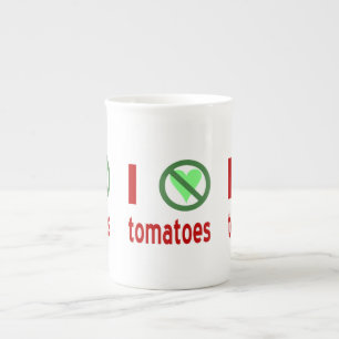 Ik Haat Tomaten Geen Liefde Porselein Kop