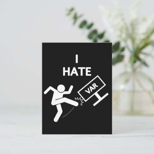 Ik haat VAR Briefkaart (Staand voorkant)