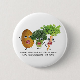 Ik haat veggies :) ronde button 5,7 cm