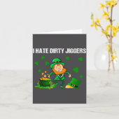 Ik haat vuile jiggers St. Patrick's Day grappige q Kaart (Gele Bloem)