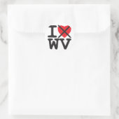 Ik haat WV - West Virginia Ronde Sticker (Tas)