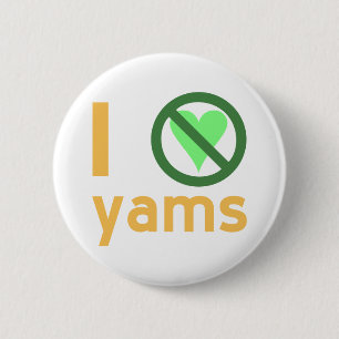 Ik haat yams geen liefde ronde button 5,7 cm