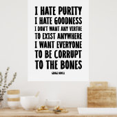 Ik haat zuiverheid, ik haat goedheid | George Orwe Poster (Keuken)