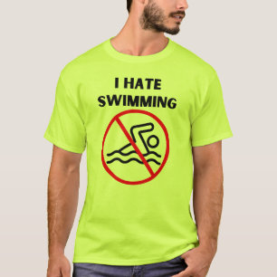 Ik haat zwemmen t-shirt