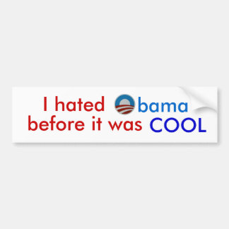 Ik haatte Obama voor het coole bumpersticker was