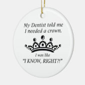 Ik had een kroon nodig keramisch ornament (Links)