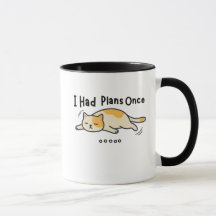 Ik had eens plannen Funny Lazy Cat mok
