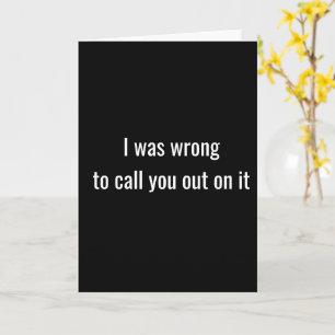 Ik had het mis, mijn slechte Kaart