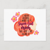 Ik had nooit gedacht dat ik een supercoole moeder briefkaart (Voorkant)