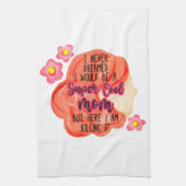 Ik had nooit gedacht dat ik een supercoole moeder  theedoek (Verticaal)