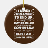 Ik had nooit gedacht dat ik uiteindelijk een moede keramisch ornament (Achterkant)