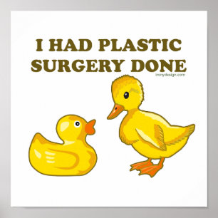 Ik had plastische chirurgie Ducks Funny Poster