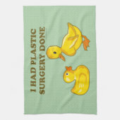 Ik had plastische chirurgie gedaan theedoek (Verticaal)